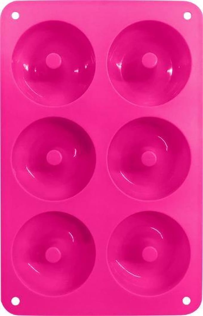 Scoby – Siliconen donut bakvorm – Donut Mould – Groot formaat – Hittebestendig – Herbruikbaar – Roze