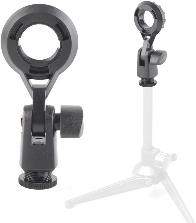 Dailygoods- Microfoonclip Universeel - 180° Verstelbare Houder - Desktop Beugel - Antivibratiehouder - Compatibel met 22 mm Microfoons - Draagbaar - Microfoonhouder