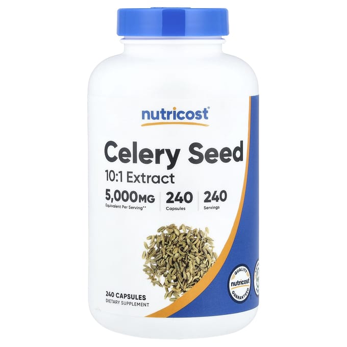 Nutricost, Selderijzaad, 500mg, 240 Capsules