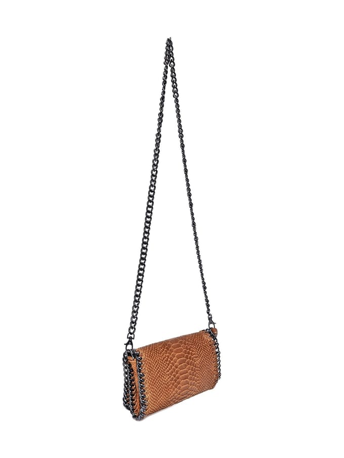 Luisa Vannini Brown Rundleer Tas