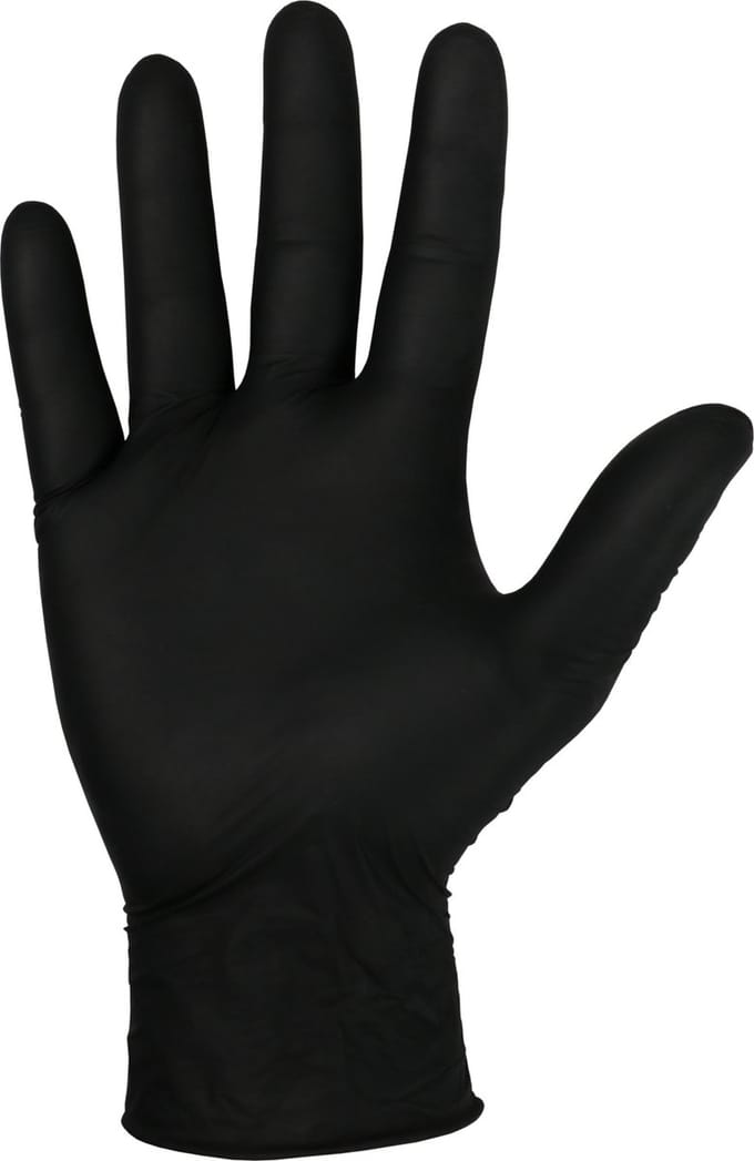 Handschoenen Nitril Poedervrij Zwart S 100 stuks