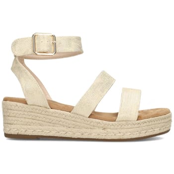 POSH by Poelman JUNE Dames Sandalen - Goud Met Beige