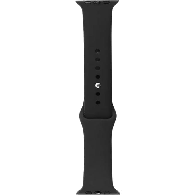 BlueBuilt Siliconen Bandje Zwart voor Apple Watch 44/45/46mm