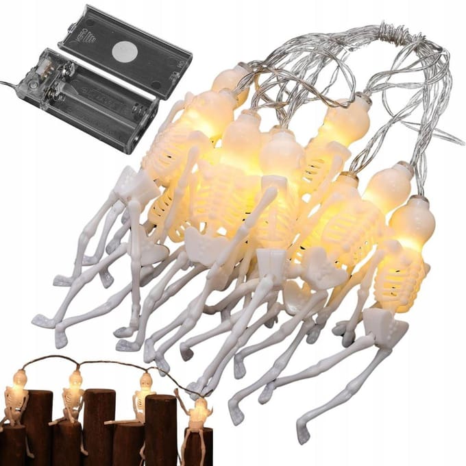Hangzhou A Link Star - Halloween LED Skeletten - 2m - Warm Wit Licht - Batterijvoeding