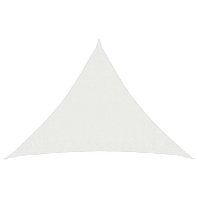 vidaXL Zonneschaduwzeil Driehoekig 7 x 5 x 5 m HDPE Wit