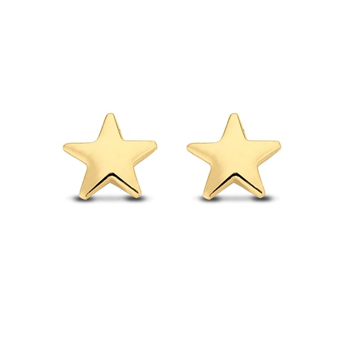 New Bling Goud 9NBG-0067 Oorknop Ster - Glad - 5mm - Goud