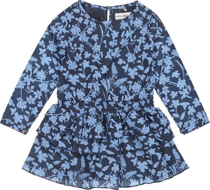 Koko Noko meisjes jurk Navy/Blue Maat 134