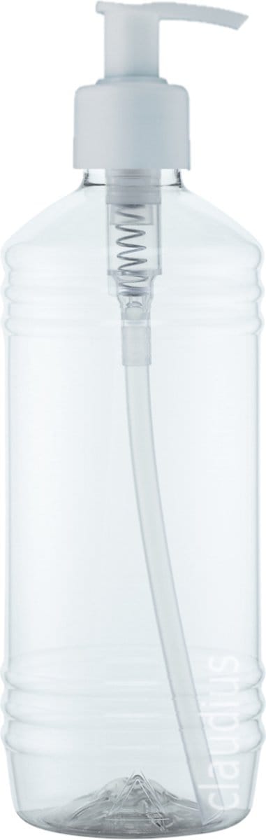 Lege Plastic Fles 500 ml PET transparant - met witte pomp - set van 10 stuks - Navulbaar - Leeg