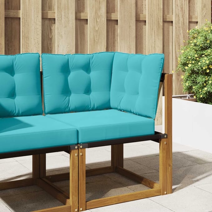 vidaXL - Buitenbankkussen - Polyester - Turquoise - 50,5 - x - 50,5 - cm