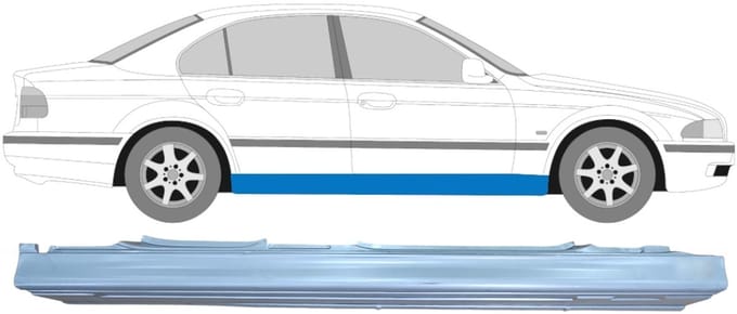 Volledige dorpel voor BMW 5 E39 1996-2004 / Rechts