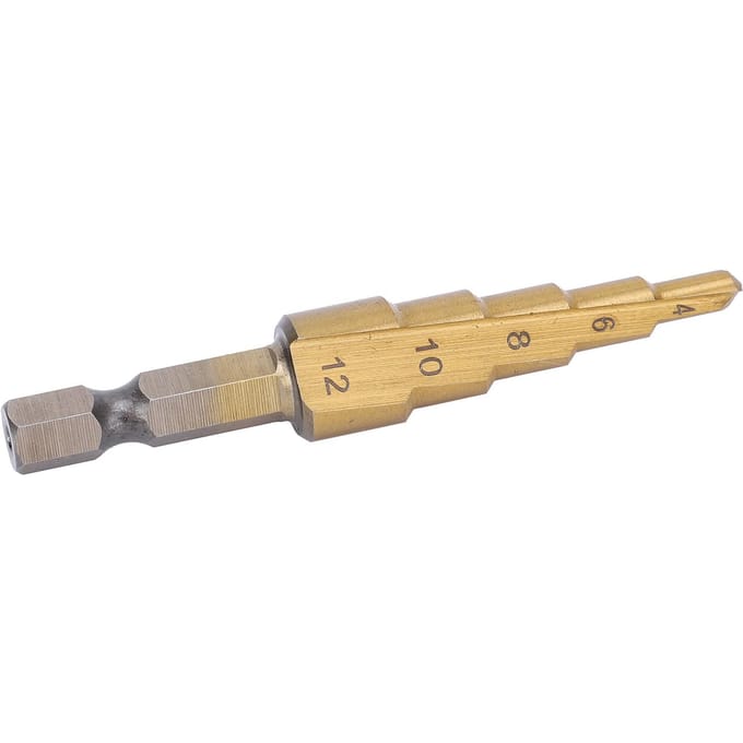 Foret étagé HSS Multi-trous Alésage conique Rainure droite Outils à main 4mm~12mm