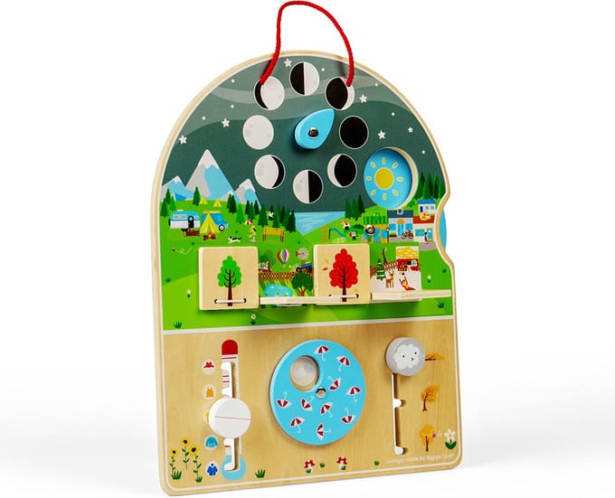 BigJigs houten weerbord educatief speelgoed voor kinderen.