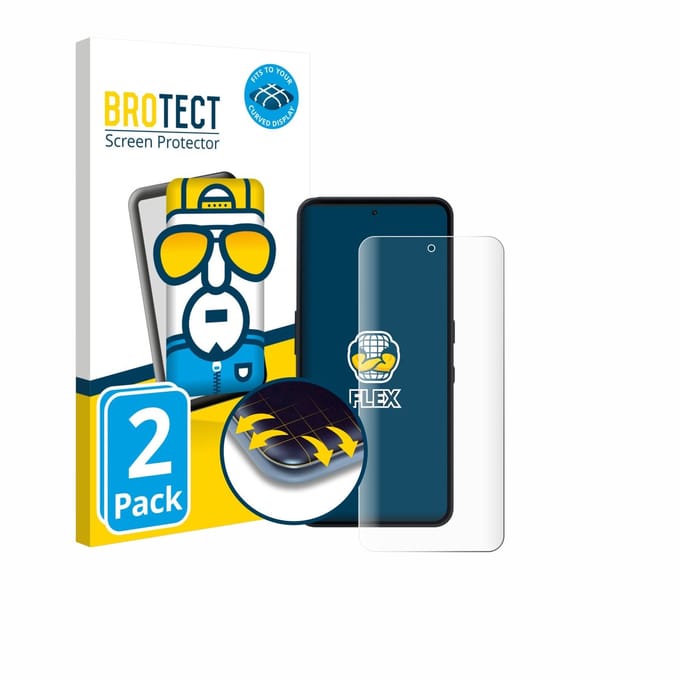 BROTECT - Screenprotector voor Nothing Phone (3a) Lite - Folie Beschermfolie transparant volledig dekking - 2 Stuks