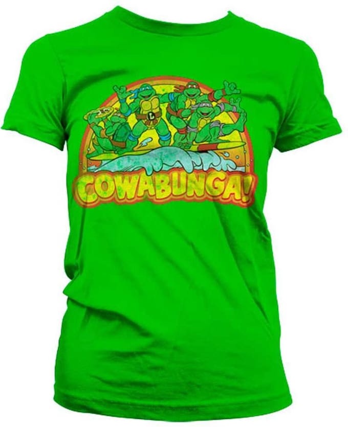 Teenage Mutant Ninja Turtles Dames Tshirt -M- Cowabunga Groen