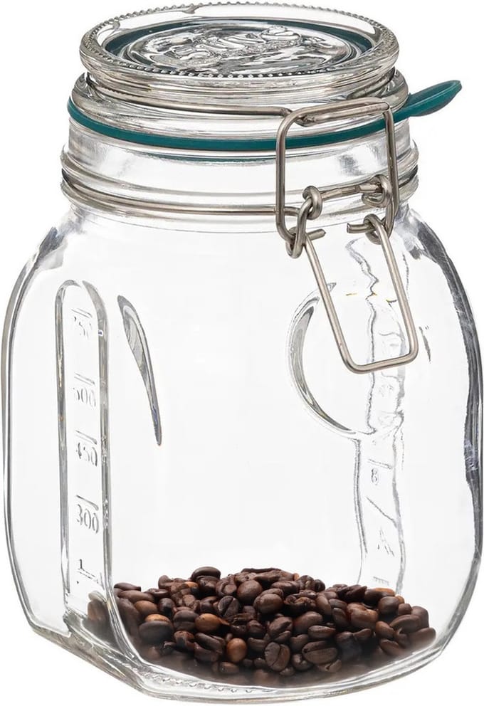 5Five Weckpot/inmaakpot Jarro - 500 ml - glas - beugelsluiting - D11 x H14 cm