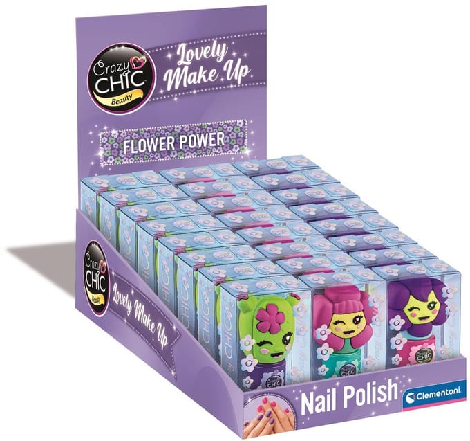 Clementoni - Crazy Chic - Lovely Nagellak - Flower Power - Make-up voor kinderen - vanaf 6 jaar