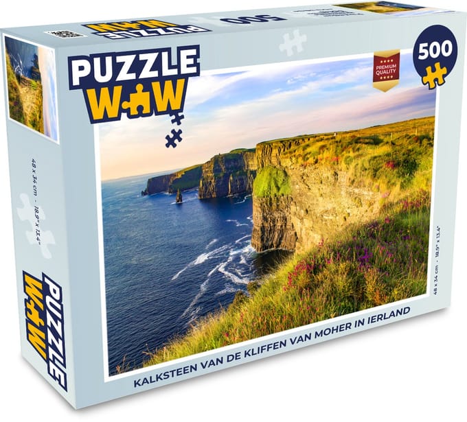 Puzzel Kalksteen van de Kliffen van Moher in Ierland - Legpuzzel - Puzzel 500 stukjes