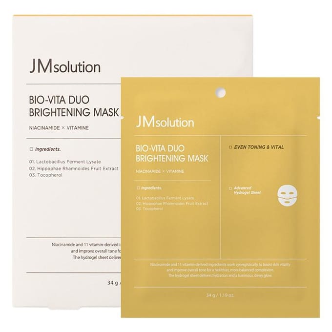 [JM Solution] Masque Éclaircissant Bio-Vita Duo 34g*4EA