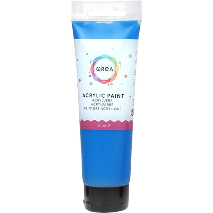 Acrylverf Qrea 120 ml primair blauw