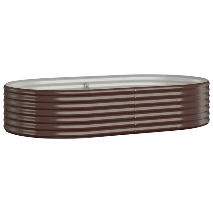 vidaXL - Plantenbak - 175x100x36 - cm - gegalvaniseerd - staal - bruin