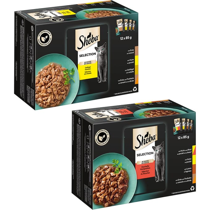 48x85g Selection 2 Sheba Kattenvoer