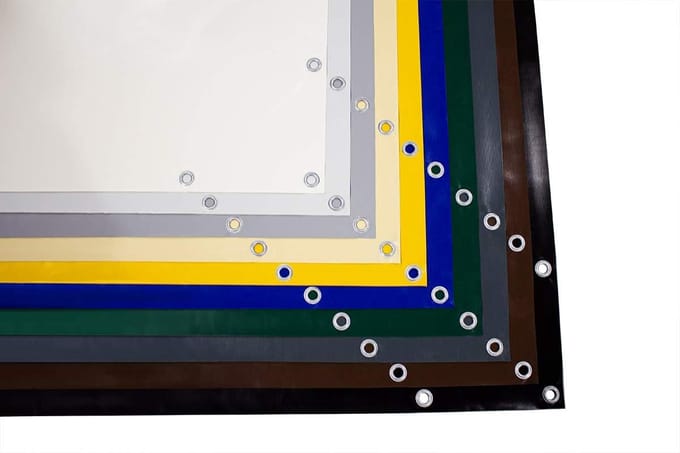 Scheurbestendig PVC Zeil met Ringen, 700 g/m², Wit, 2.5 m x 3 m