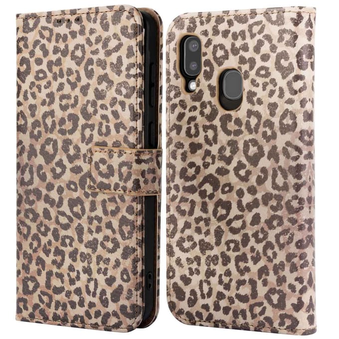 imoshion Hoesje - Geschikt voor Samsung Galaxy A20e - Design Bookcase smartphone - Leopard Mood