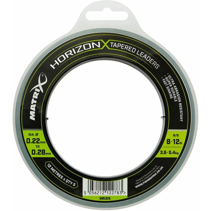 Hoofd van lijn Matrix Horizon X tapered shock leader - 8lb/12lb