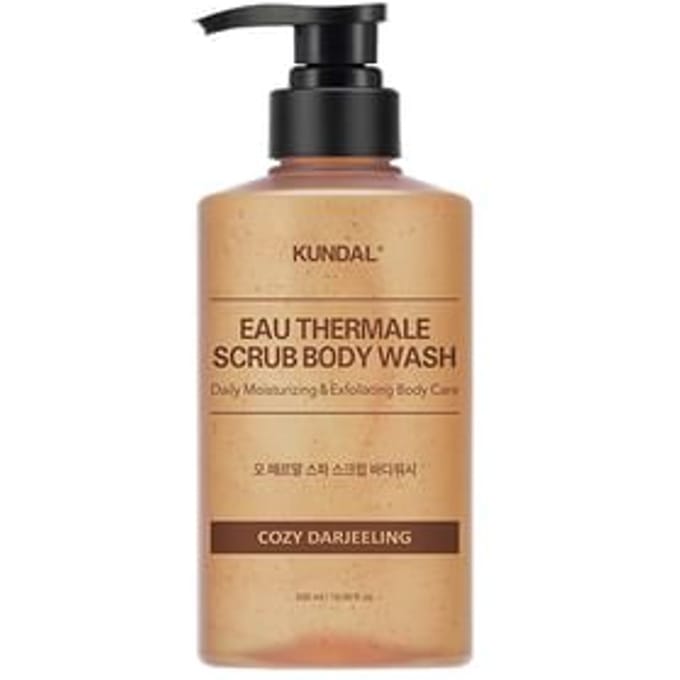 [KUNDAL] Eau Thermale Scrub Body Wash 500ml Cozy Darjeeling beige
