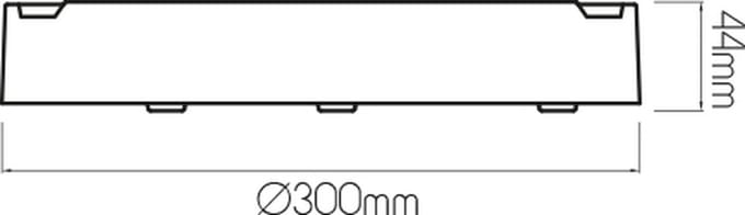 QIJO plafonnier rond zwart SMD LED 2300Lm 17,5W IP65
