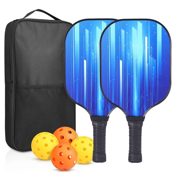 Glasvezel Piek Racket Usapa Gecertificeerde Pickle Paddle Shuttlecocks Strandrackets Koolstof Koolstofvezel Set blue