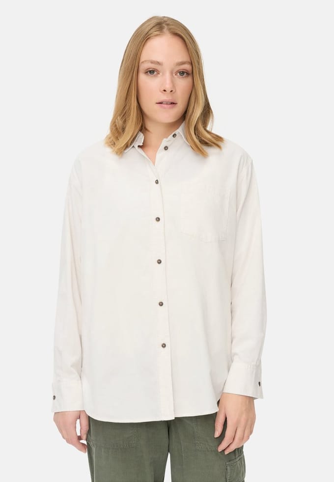 camel active Blouse met borstzak - Maat womenswear-S - Melkwit