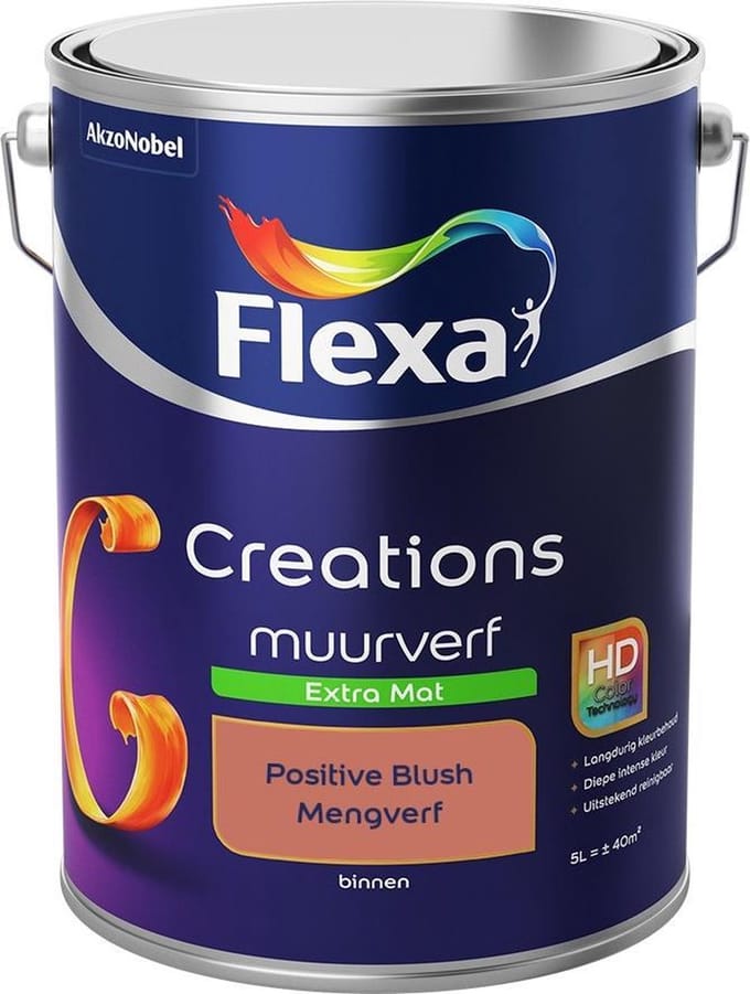 Flexa - Creations Muurverf Extra Mat - Positive Blush - Mengverf - 5 L