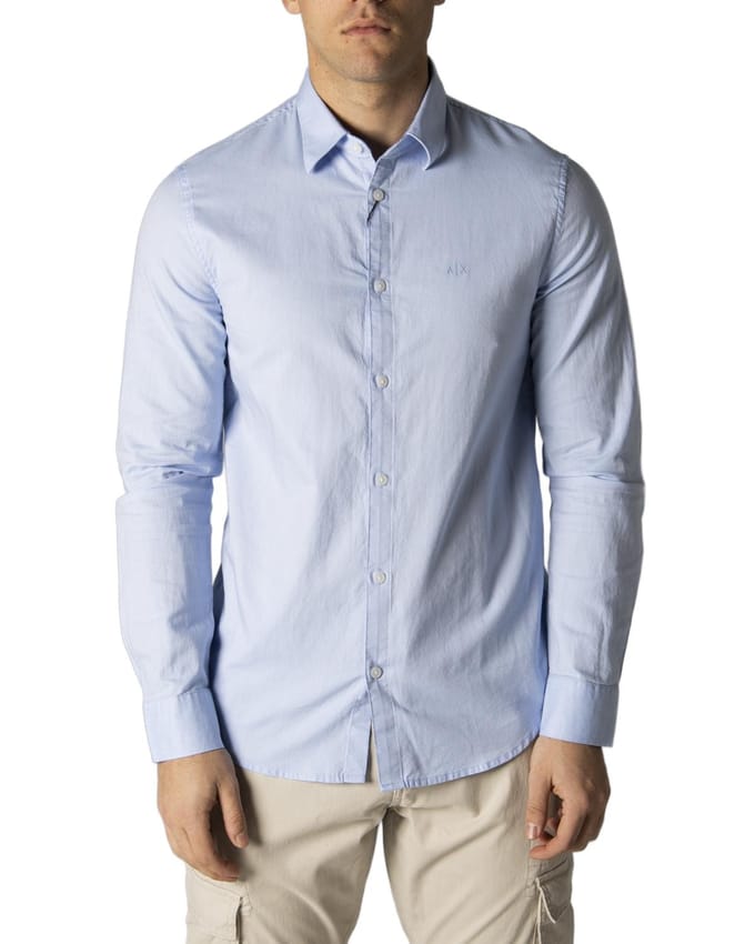 Long Sleeve Cotton Shirt - Light Blue