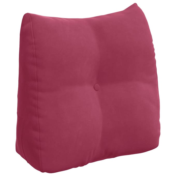 vidaXL - Rugkussen - Wijnrood - 45 - x - 24 - x - 50 - cm - Fluweel