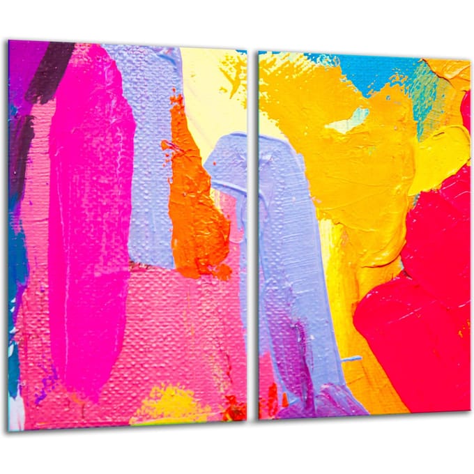 TMK ArtDeko - Snijplank - Glas - 30x52cm - Kleurrijk Design