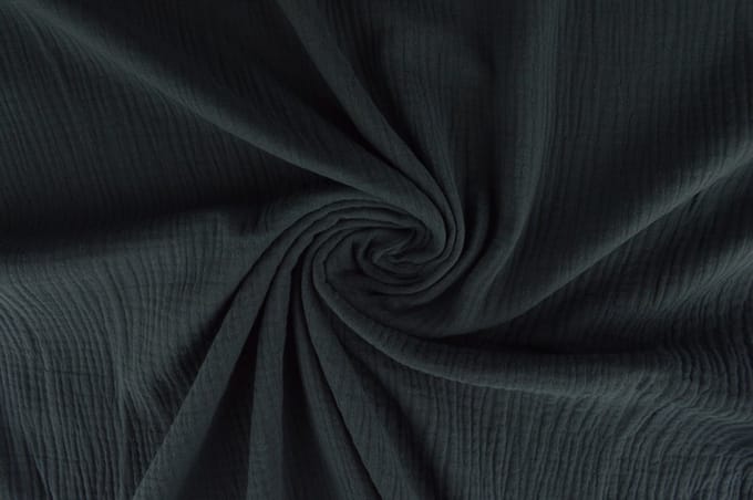 10 meter double gauze - Donkergrijs - 100% katoen