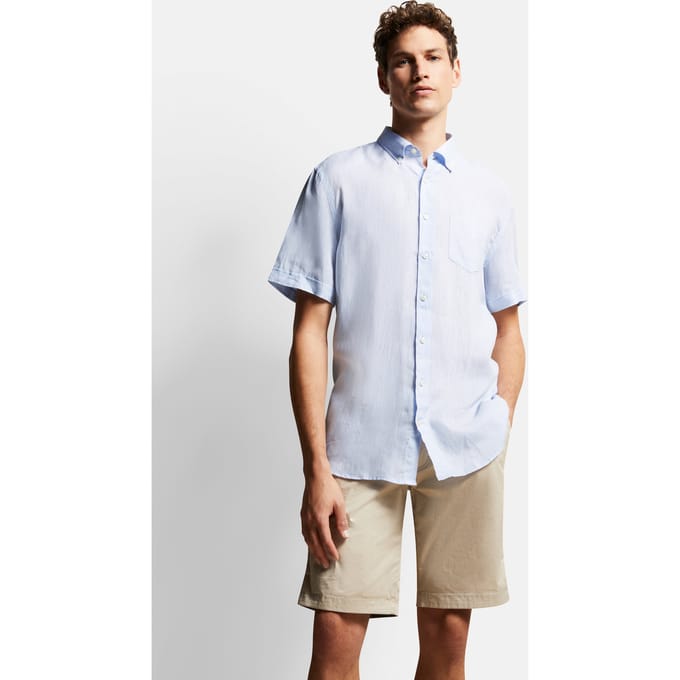 Bugatti Herren Shirt van 100% linnen