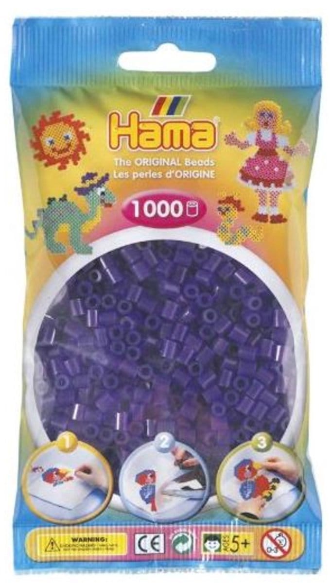 Hama Ironing beads-purple transparent (024) 1000pcs.