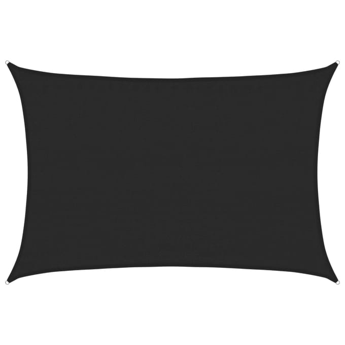 vidaXL - Zonnezeil - 160 - g/m² - 3,5x4,5 - m - HDPE - zwart