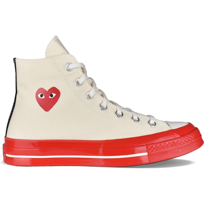 Comme des garçons Chuck Taylor hoge sneakers Nude