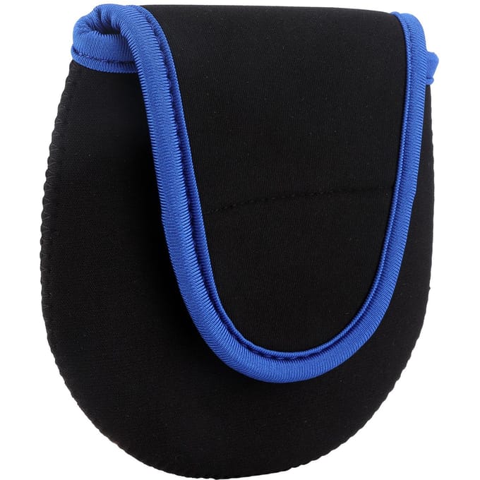Neopreen Vliegvissen Reel Beschermhoes Cover Anti-Botsing Visreel Opbergtas black