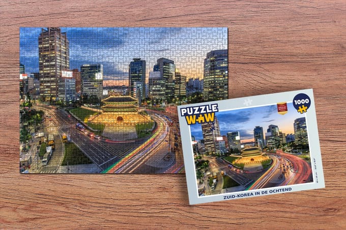Puzzel Zuid-Korea in de ochtend - Legpuzzel - Puzzel 1000 stukjes volwassenen