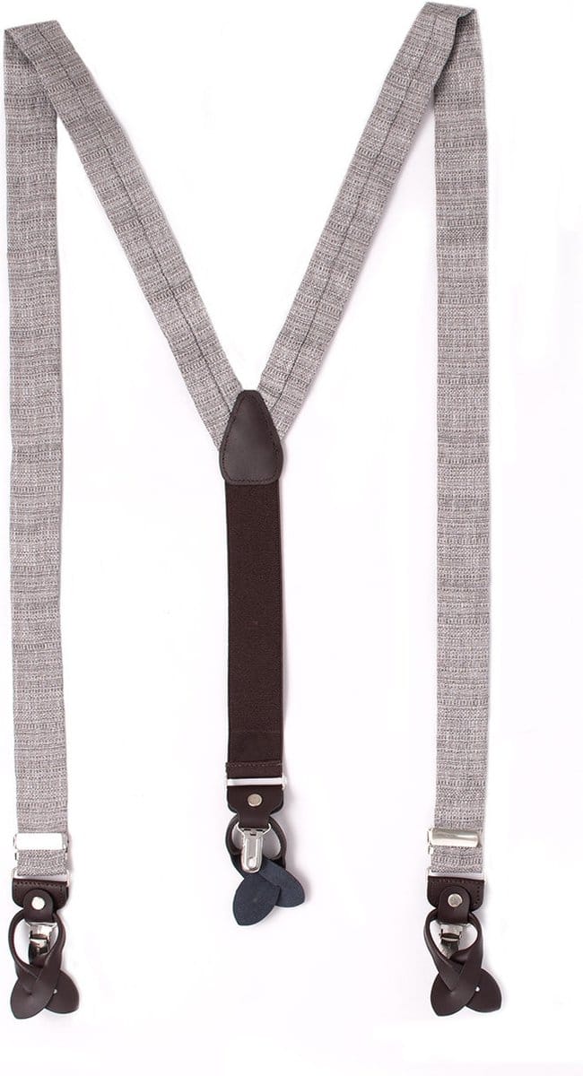 TRESANTI | BINK I Linnen bretels | Light grey | Size One size