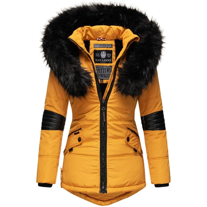 Navahoo Dames Winterjas Nirvana – Warm, Met Luxe Bontkraag & Teddyvoering