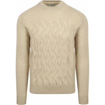 No Excess Pullover Crewneck 2 Coloured Jacquard With Wool Cement Größe: XXL | Pullover Outlet | Herren | Weiß