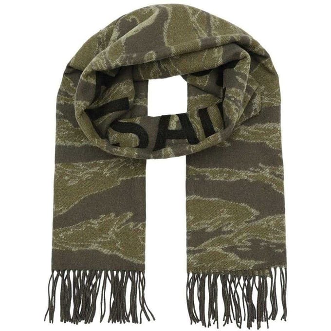 AllSaints Nova Camo-sjaal met logo (Olijf)