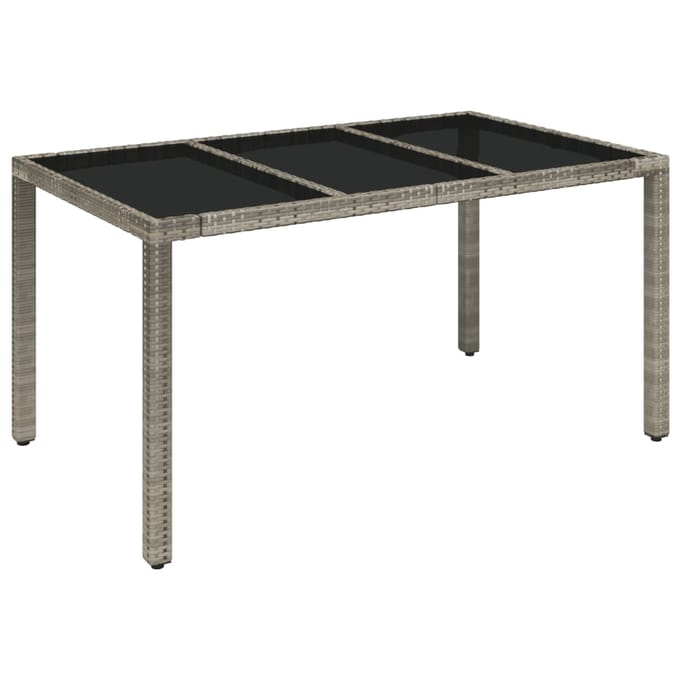vidaXL - 5-delige - Tuinset - met - kussens - poly - rattan - grijs