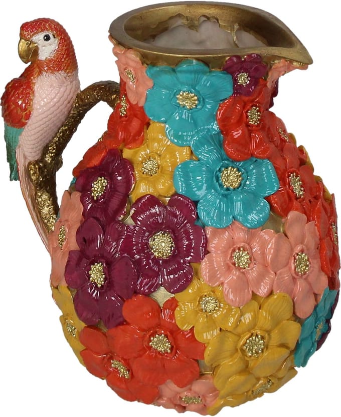 Vase Flowers Polyresin Multi 24.5x19.5x25cm