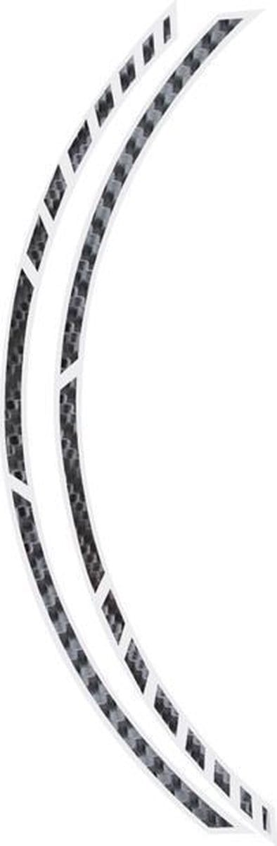 Foliatec PIN-Striping 'Racing' voor velgen Carbon-Structuur - Breedte = 7mm: 14x 41cm